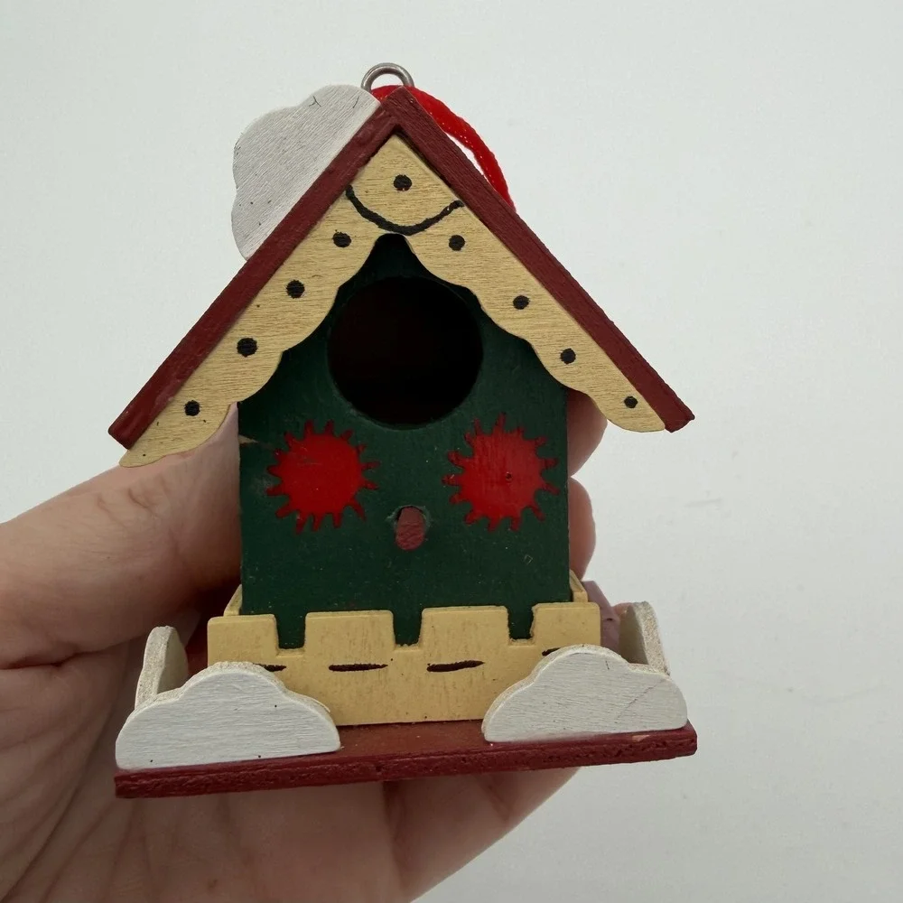 Vintage‎ House of Lloyd 1997 Wooden Birdhouse Christmas Ornament Holiday Decor